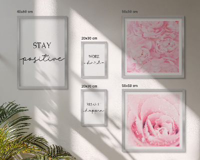Lot de tableaux encadrés Citations inspirantes sur les fleurs