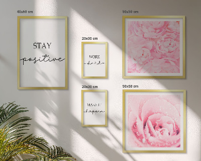 Lot de tableaux encadrés Citations inspirantes sur les fleurs