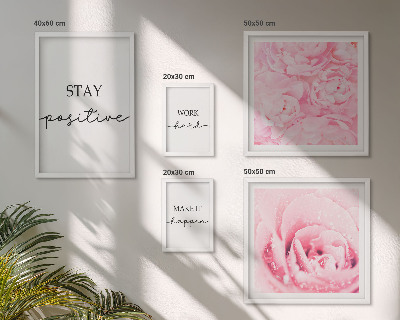 Lot de tableaux encadrés Citations inspirantes sur les fleurs
