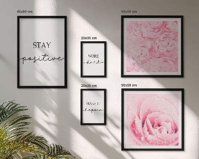 Lot de tableaux encadrés Citations inspirantes sur les fleurs