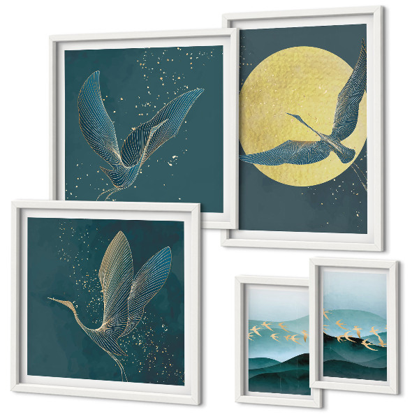 Tableau de décoration murale Paysages oiseaux ciel nocturne