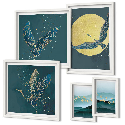 Tableau de décoration murale Paysages oiseaux ciel nocturne