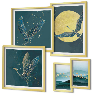 Tableau de décoration murale Paysages oiseaux ciel nocturne