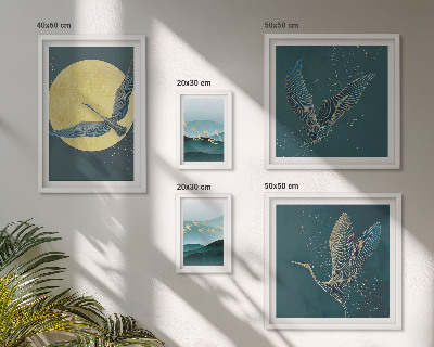 Tableau de décoration murale Paysages oiseaux ciel nocturne