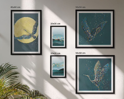 Tableau de décoration murale Paysages oiseaux ciel nocturne