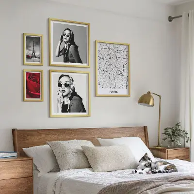 Tableau de décoration murale avec le motif des accents élégants de la mode parisienne