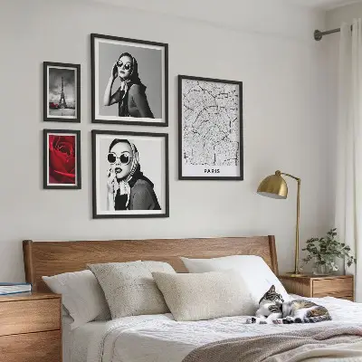 Tableau de décoration murale avec le motif des accents élégants de la mode parisienne