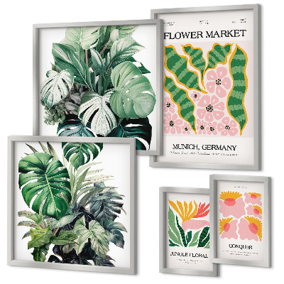 Tableau de décoration murale Motifs végétaux, fleurs bohèmes