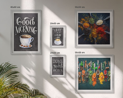 Lot de tableaux encadrés Idées café pour les amateurs de café