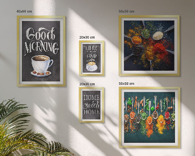 Lot de tableaux encadrés Idées café pour les amateurs de café