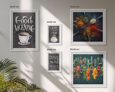 Lot de tableaux encadrés Idées café pour les amateurs de café