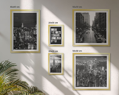 Ensemble de 5 tableaux Vues en noir et blanc de New York
