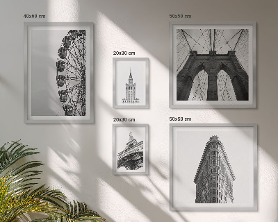 Tableau de décoration murale Architecture métropolitaine en noir et blanc