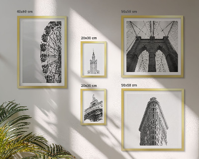 Tableau de décoration murale Architecture métropolitaine en noir et blanc