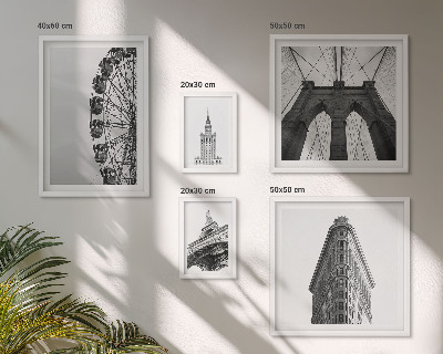 Tableau de décoration murale Architecture métropolitaine en noir et blanc
