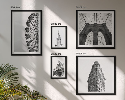 Tableau de décoration murale Architecture métropolitaine en noir et blanc