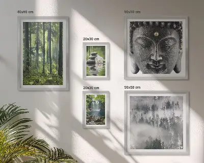 Lot de tableaux encadrés avec des thèmes zen relaxants liés à la nature