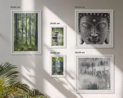 Lot de tableaux encadrés avec des thèmes zen relaxants liés à la nature