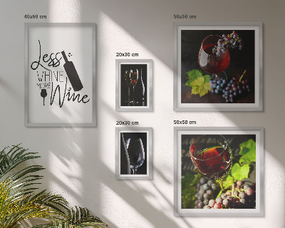 Ensemble de 5 tableaux Vins et accessoires élégants