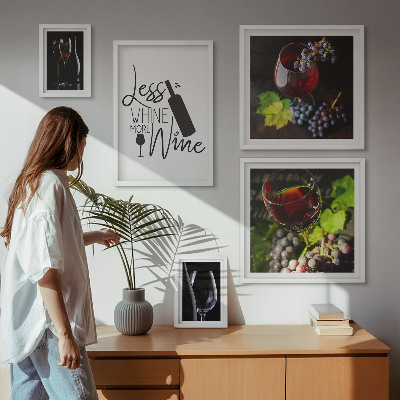 Ensemble de 5 tableaux Vins et accessoires élégants