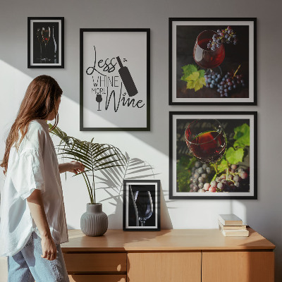 Ensemble de 5 tableaux Vins et accessoires élégants
