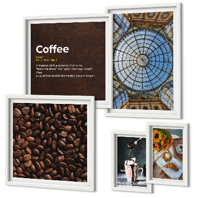 Tableau de décoration murale Douceurs au café style rustique