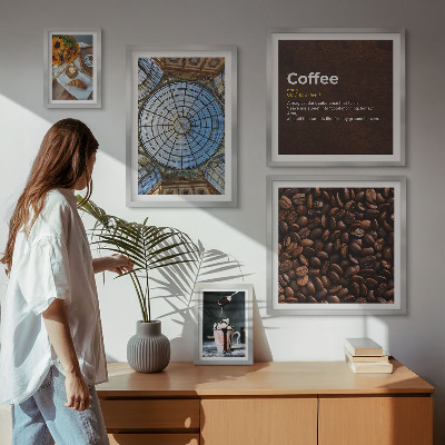 Tableau de décoration murale Douceurs au café style rustique