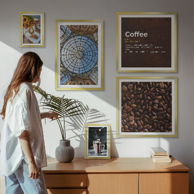 Tableau de décoration murale Douceurs au café style rustique