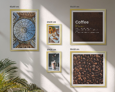 Tableau de décoration murale Douceurs au café style rustique