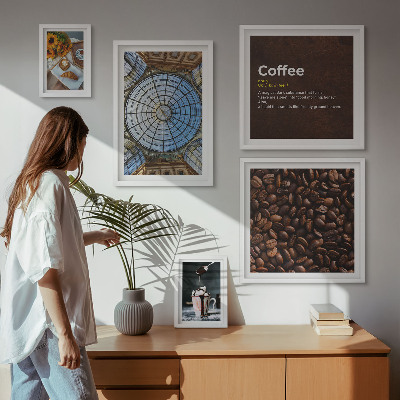 Tableau de décoration murale Douceurs au café style rustique