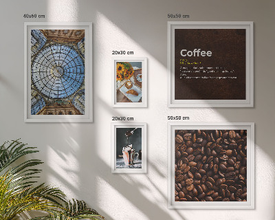Tableau de décoration murale Douceurs au café style rustique