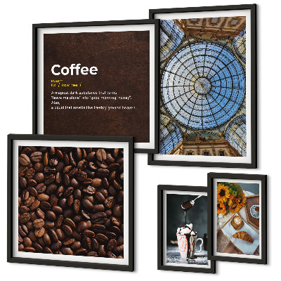 Tableau de décoration murale Douceurs au café style rustique