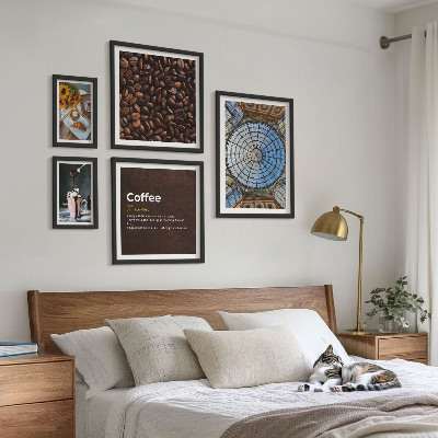 Tableau de décoration murale Douceurs au café style rustique