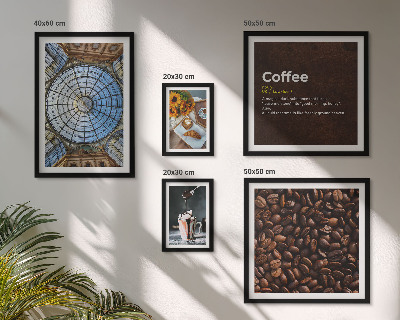 Tableau de décoration murale Douceurs au café style rustique