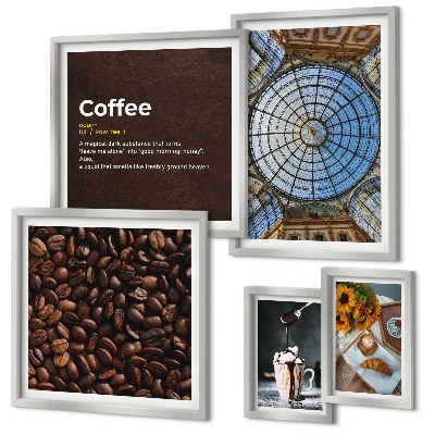 Tableau de décoration murale Douceurs au café style rustique