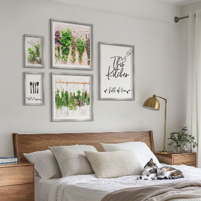 Lot de tableaux encadrés Inspirations rustiques à base de plantes
