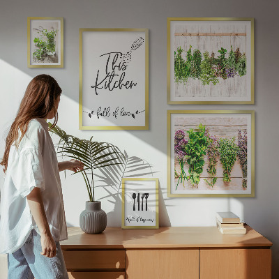 Lot de tableaux encadrés Inspirations rustiques à base de plantes