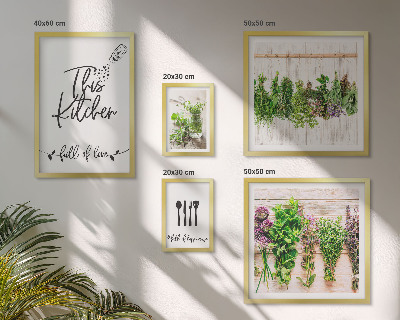 Lot de tableaux encadrés Inspirations rustiques à base de plantes