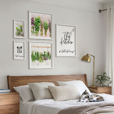 Lot de tableaux encadrés Inspirations rustiques à base de plantes