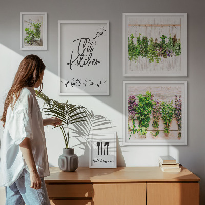 Lot de tableaux encadrés Inspirations rustiques à base de plantes