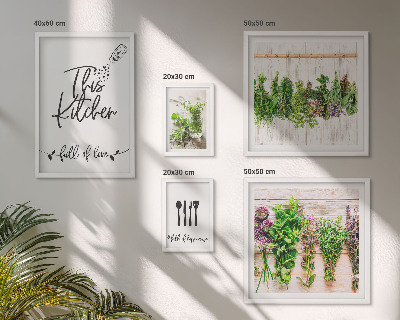 Lot de tableaux encadrés Inspirations rustiques à base de plantes