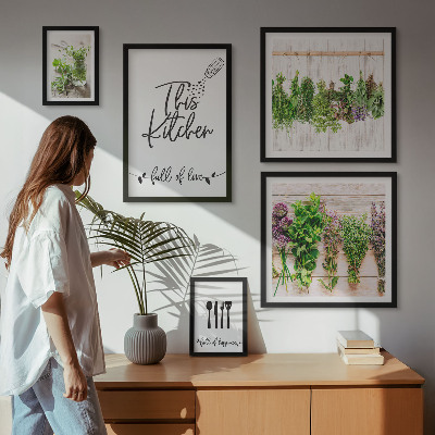 Lot de tableaux encadrés Inspirations rustiques à base de plantes