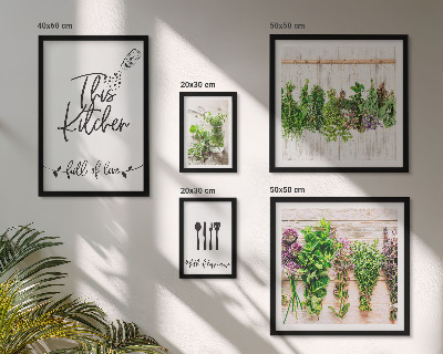 Lot de tableaux encadrés Inspirations rustiques à base de plantes