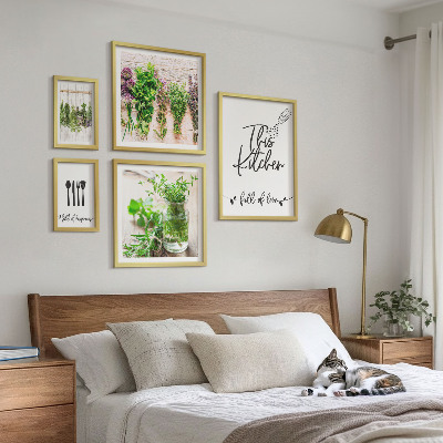 Tableau de décoration murale Herbes aromatiques et cuisine