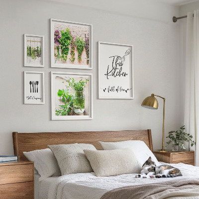 Tableau de décoration murale Herbes aromatiques et cuisine