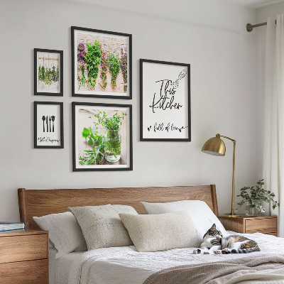 Tableau de décoration murale Herbes aromatiques et cuisine