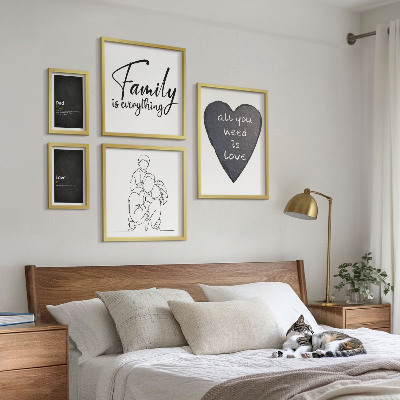 Lot de tableaux encadrés Valeurs familiales, amour, proximité