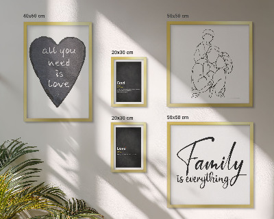 Lot de tableaux encadrés Valeurs familiales, amour, proximité