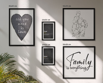 Lot de tableaux encadrés Valeurs familiales, amour, proximité