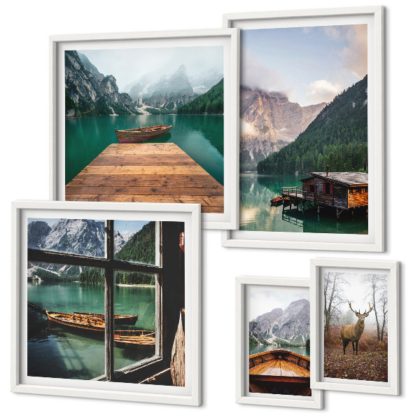 Tableau de décoration murale Paysages de montagne avec des lacs